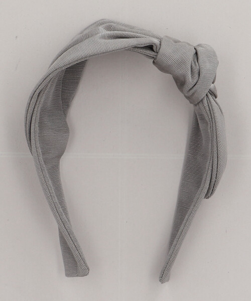 GROSGRAIN BOW HEADBAND GRAY ONESIZE