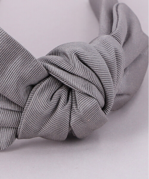 GROSGRAIN BOW HEADBAND GRAY ONESIZE