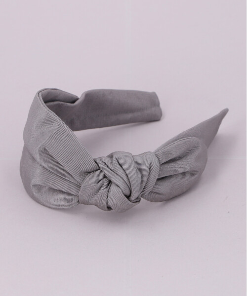 GROSGRAIN BOW HEADBAND GRAY ONESIZE