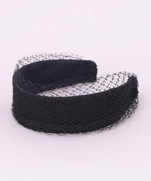DENIM VEILING HEADBAND BLACK ONESIZE