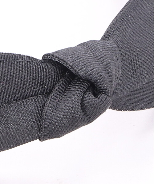 GROSGRAIN WIDE KNOT HEADBAND BLACK ONESIZE