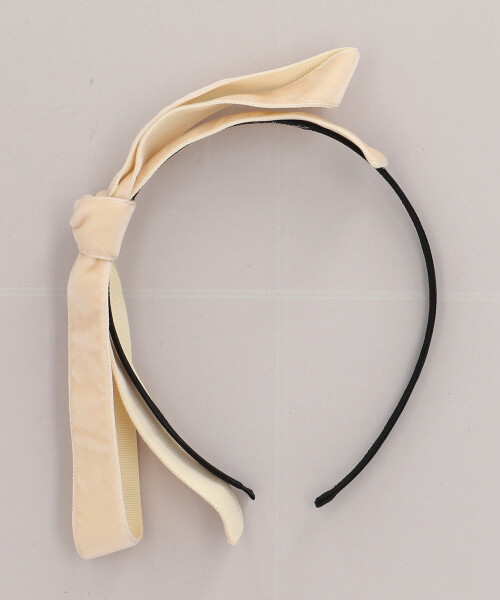 VELVET BOW HEADBAND NAVY ONESIZE
