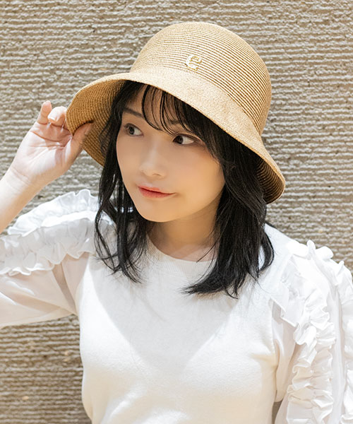 モデル頭囲：55cm 着用サイズ：ONESIZE