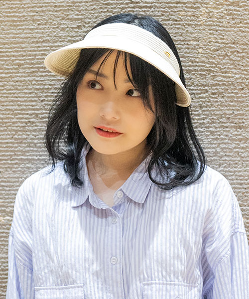 モデル頭囲：55cm 着用サイズ：ONESIZE