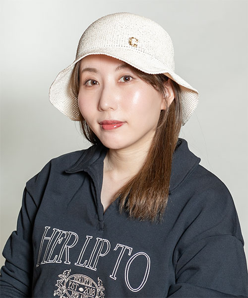 モデル頭囲：56cm 着用サイズ：ONESIZE