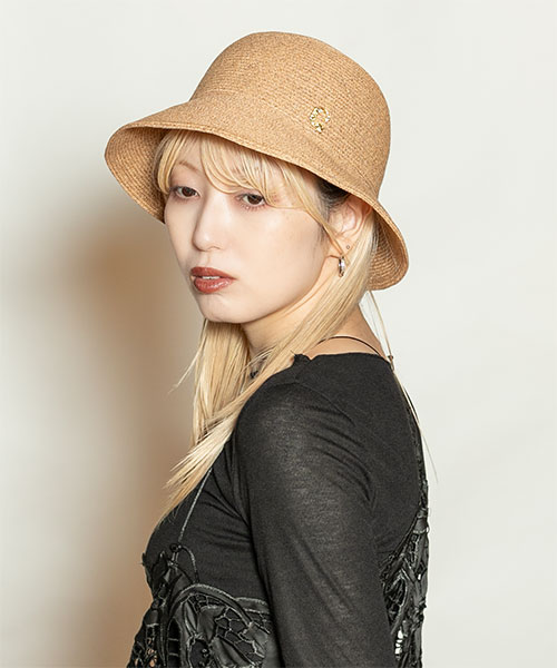 モデル頭囲：58cm 着用サイズ：ONESIZE