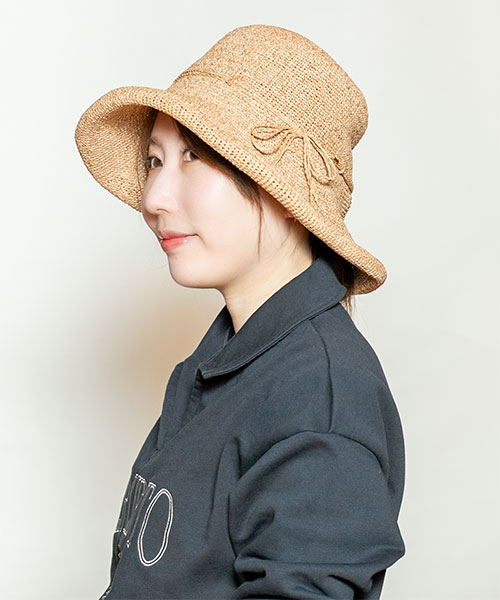 モデル頭囲：56cm 着用サイズ：ONESIZE