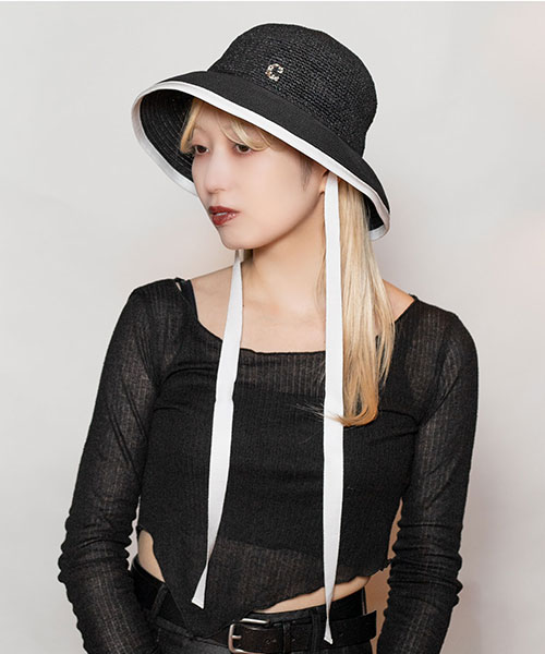 モデル頭囲：58cm 着用サイズ：ONESIZE