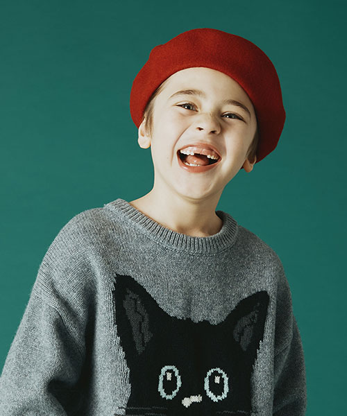 KIDS BERET RED 54-55