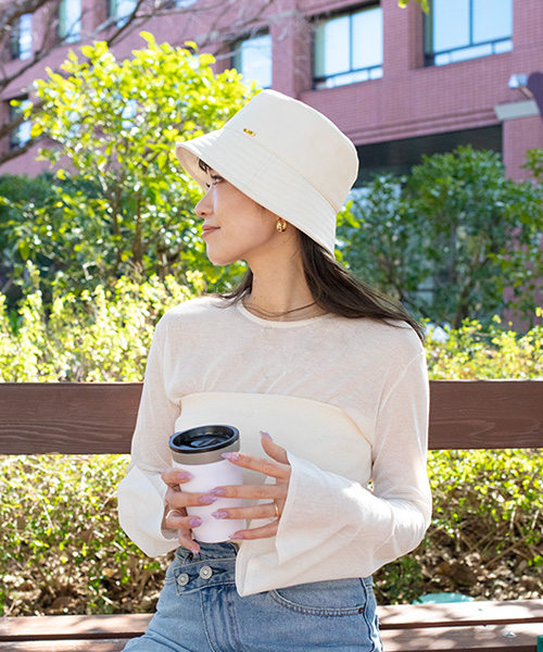 モデル頭囲：57cm 着用サイズ：ONESIZE