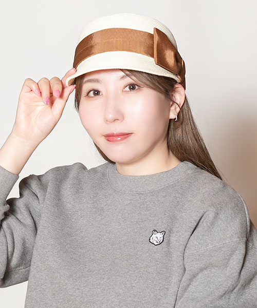 モデル頭囲：56cm 着用サイズ：ONESIZE