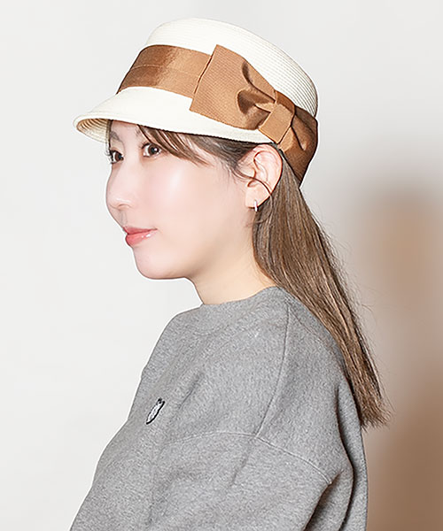 モデル頭囲：56cm 着用サイズ：ONESIZE