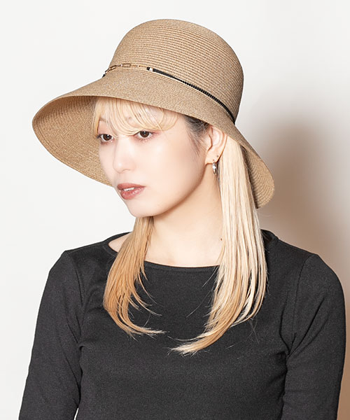 モデル頭囲：58cm 着用サイズ：ONESIZE