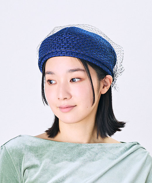 モデル頭囲：55.5cm 着用サイズ：ONESIZE
