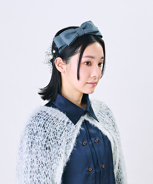 モデル頭囲：55.5cm 着用サイズ：ONESIZE