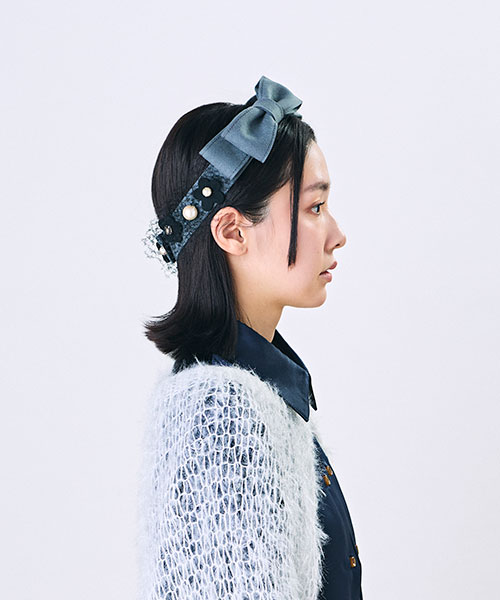 モデル頭囲：55.5cm 着用サイズ：ONESIZE
