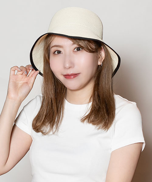 モデル頭囲：56cm 着用サイズ：ONESIZE