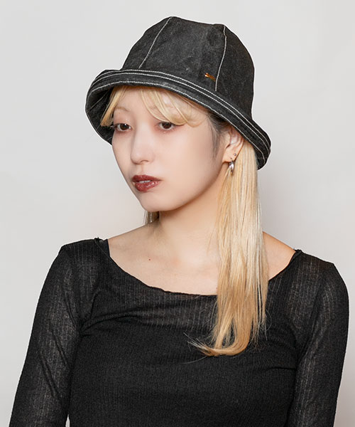 モデル頭囲：58cm 着用サイズ：ONESIZE