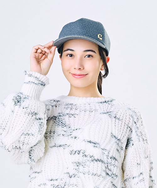 モデル頭囲：56cm 着用サイズ：ONESIZE
