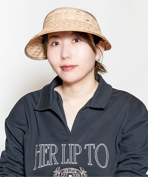 モデル頭囲：56cm 着用サイズ：ONESIZE