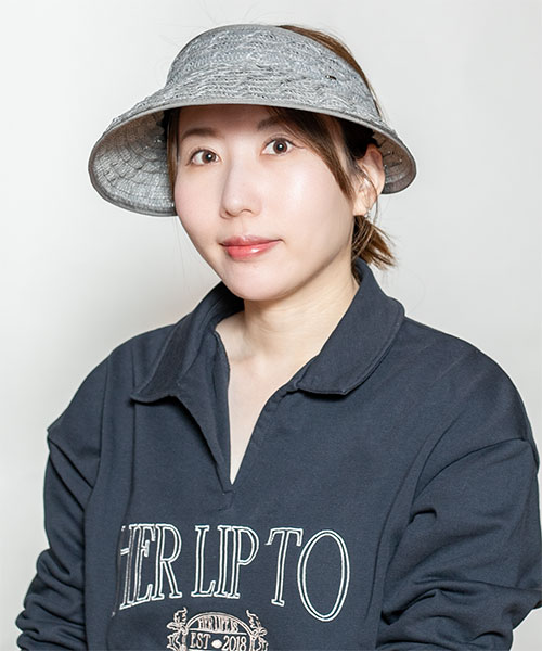 モデル頭囲：56cm 着用サイズ：ONESIZE