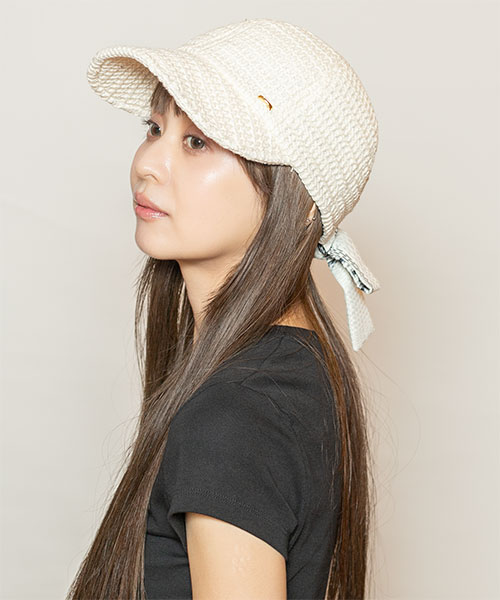 モデル頭囲：56cm 着用サイズ：ONESIZE