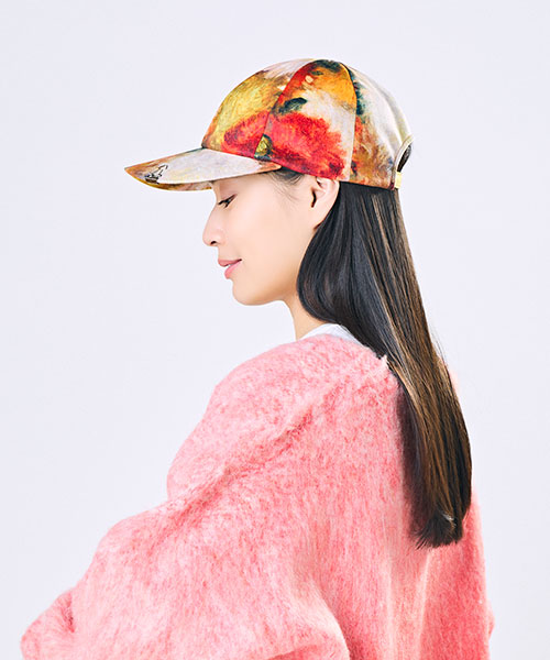 モデル頭囲：55.5cm 着用サイズ：ONESIZE