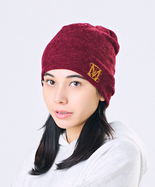 THE MET CLASSIC LOGO KNIT CAP(ONESIZE BURGUNDY): ニット