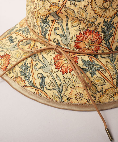 THE MET Pink and Rose HAT BEIGE ONESIZE