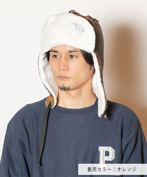 AKA SIX CHECK TRAPPER HAT MIX ONESIZE