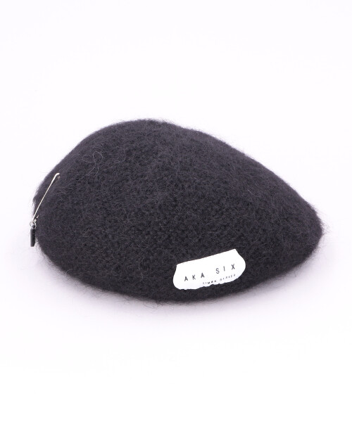 AKA SIX MOHAIR BERET BLACK ONESIZE