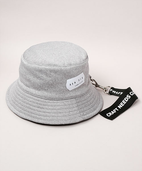AKA SIX POLY BUCKET HAT GRAY ONESIZE