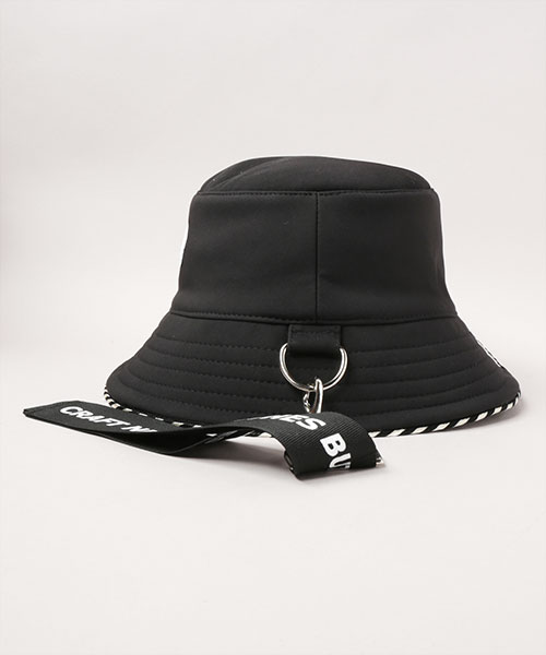 AKA SIX POLY PIPING BUCKET HAT(ONESIZE BLACK): ハット｜帽子