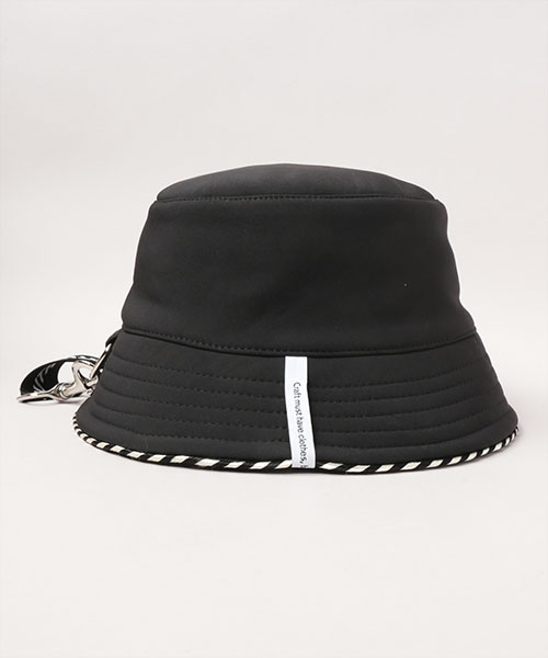 AKA SIX POLY PIPING BUCKET HAT(ONESIZE BLACK): ハット｜帽子