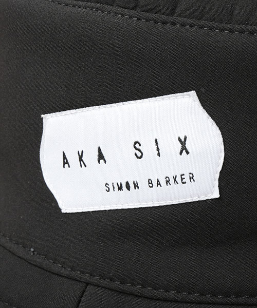 AKA SIX POLY PIPING BUCKET HAT BLACK ONESIZE