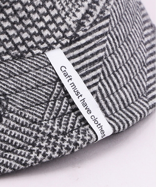 AKA SIX CHECK BUCKET HAT LIGHT GRAY ONESIZE