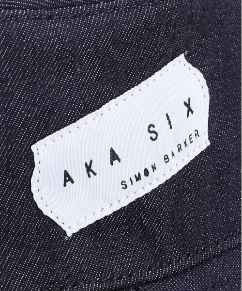 AKA SIX NEW DENIM BUCKET HAT NAVY ONESIZE