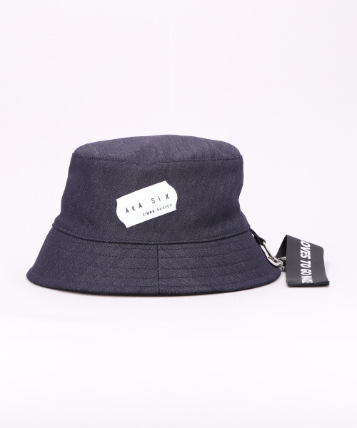 AKA SIX NEW DENIM BUCKET HAT NAVY ONESIZE