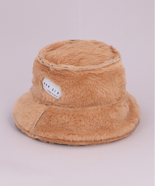 AKA SIX SHEARLING BUCKET HAT BEIGE ONESIZE
