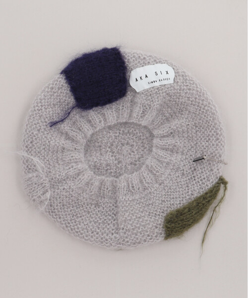 AKA SIX MOHAIR PATCH BERET GRAY ONESIZE