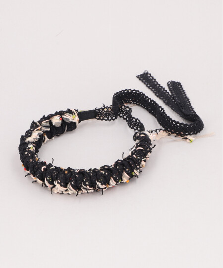 ROUND R ﾚｰｽｶﾁｭｰｼｬ BLACK ONESIZE