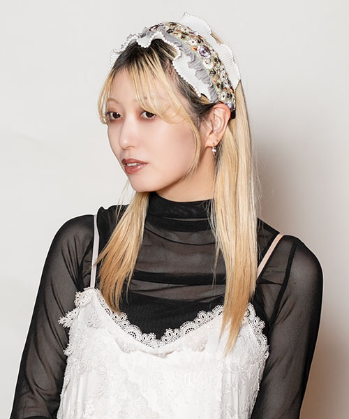 モデル頭囲：58cm 着用サイズ：ONESIZE