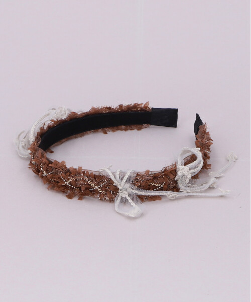 ROUND R リボンカチューシャ BROWN ONESIZE