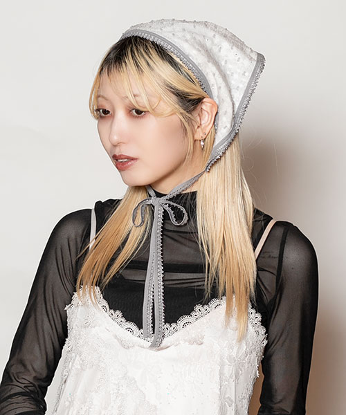 モデル頭囲：58cm 着用サイズ：ONESIZE