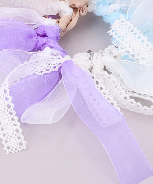 ROUND R オーガンジーシュシュ WHITE ONESIZE