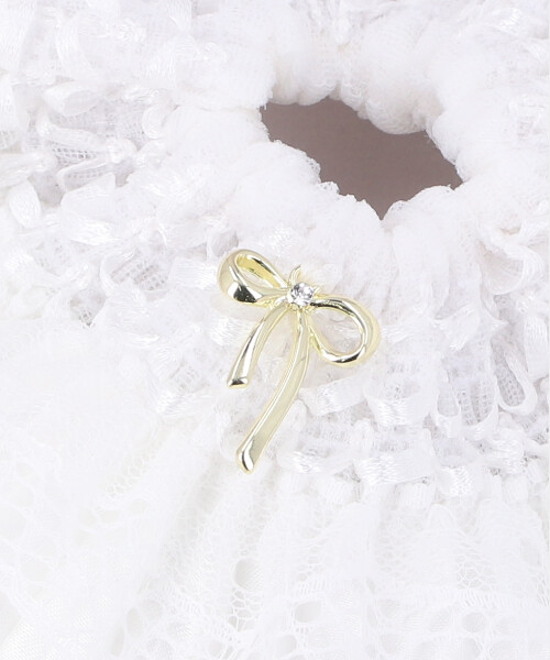 ROUND R フリルシュシュ WHITE ONESIZE