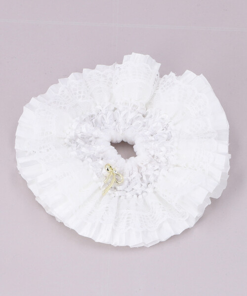ROUND R フリルシュシュ WHITE ONESIZE