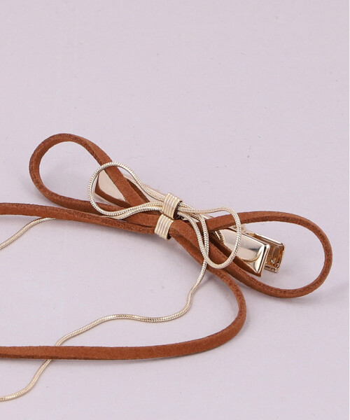 ROUND R リボンクリップ BROWN ONESIZE