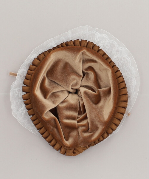 ROUND R ベロアシュシュ BROWN ONESIZE