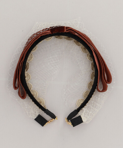 ROUND R リボンカチューシャ BROWN ONESIZE